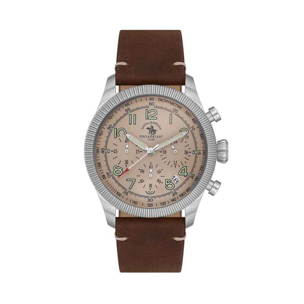Santa Barbara Polo Club Legend Men Calf Leather Dark Brown Watch SB8100081