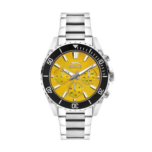 Slazenger Men Silver Stainless Steel Analog Watch SL092273204 - Salman Stores