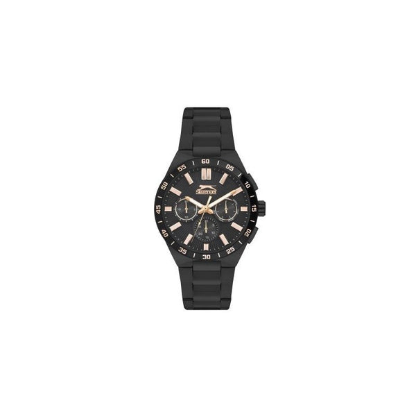 Slazenger Men Black Stainless Steel Analog Watch - Salman Stores