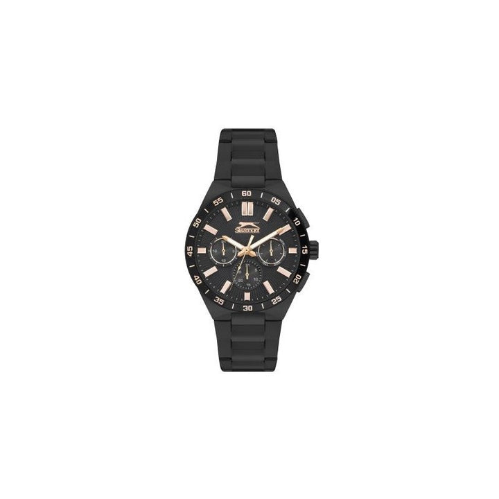 Slazenger Men Black Stainless Steel Analog Watch - Salman Stores