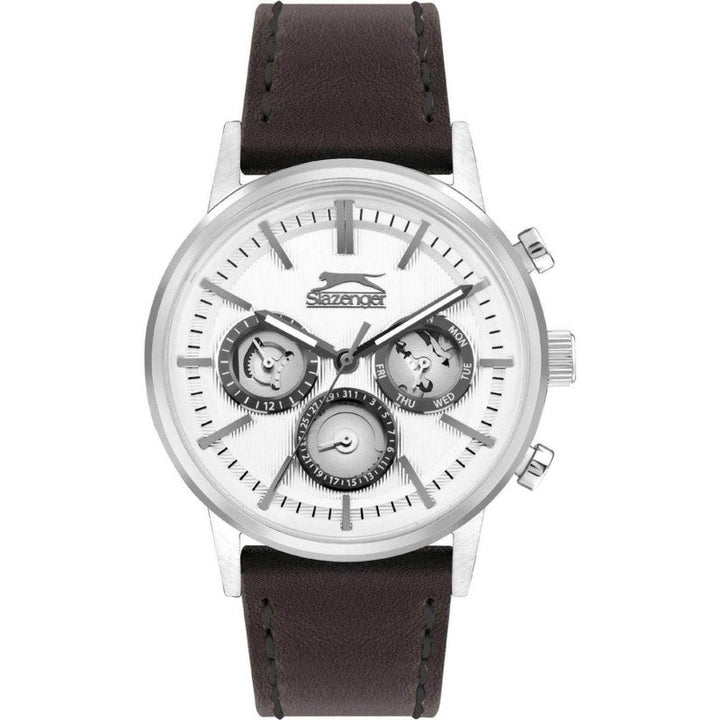 Slazenger Men Brown Leather Analog Watch SL092302204 - Salman Stores