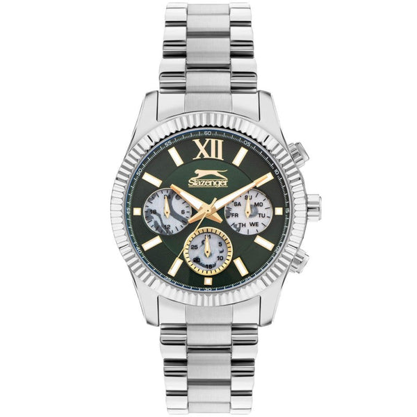 Slazenger Men Silver Stainless Steel Analog Watch SL092316203 - Salman Stores