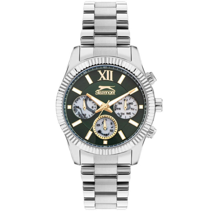 Slazenger Men Silver Stainless Steel Analog Watch SL092316203 - Salman Stores