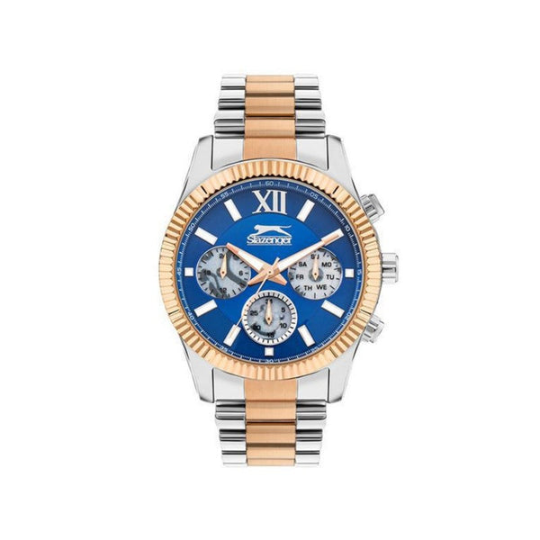 Slazenger Men Silver & Rose Gold Stainless Steel Analog Watch SL092316206 - Salman Stores
