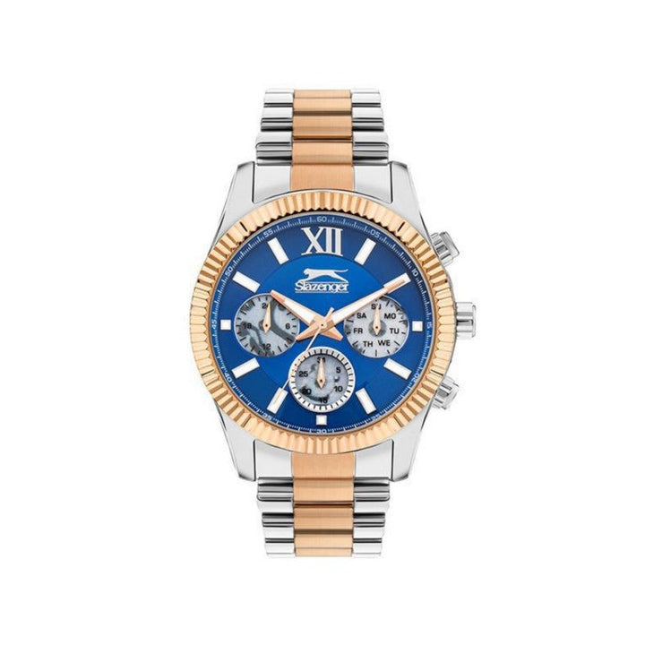 Slazenger Men Silver & Rose Gold Stainless Steel Analog Watch SL092316206 - Salman Stores