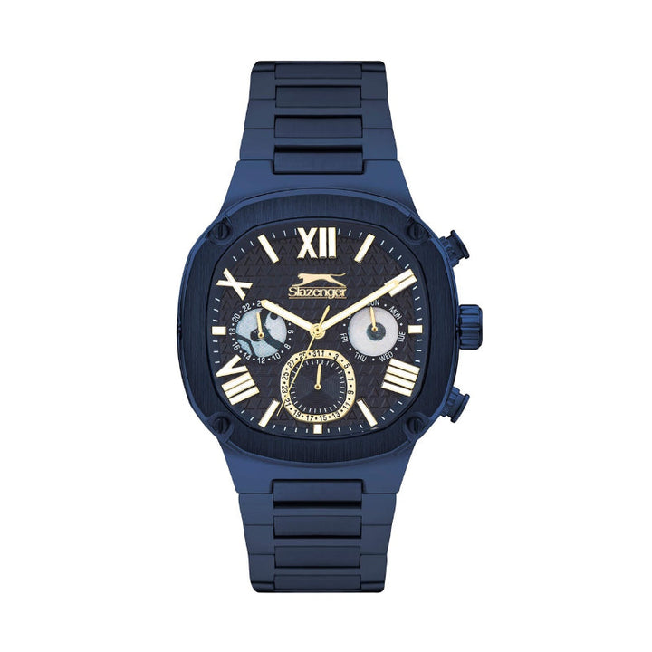 Slazenger Watch Men Blue Stainless Steel Analog Watch - Salman Stores