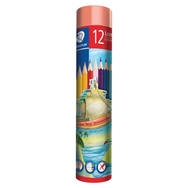 Staedtler Luna Coloured Pencil Cylinder Set of 12 ST-136-MC12