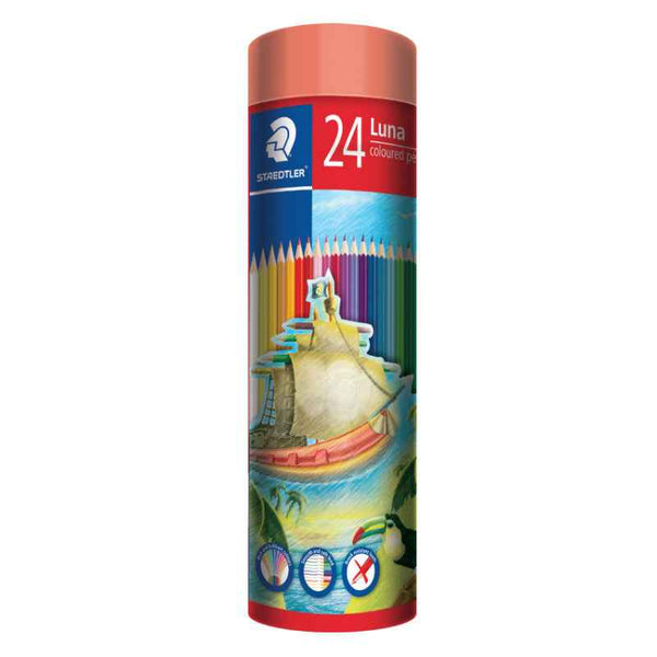 Staedtler Luna Coloured Pencil Cylinder Tube Set of 24 Colors ST-136-MC24
