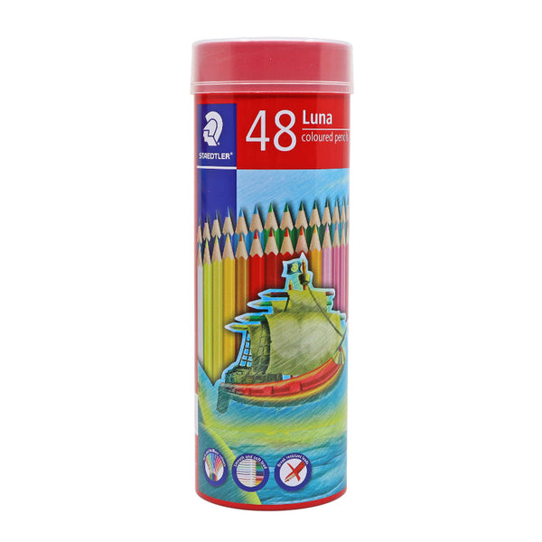 Staedtler Luna Coloured Pencil Cylinder Tube Set of 48 Colors ST-136-MC48