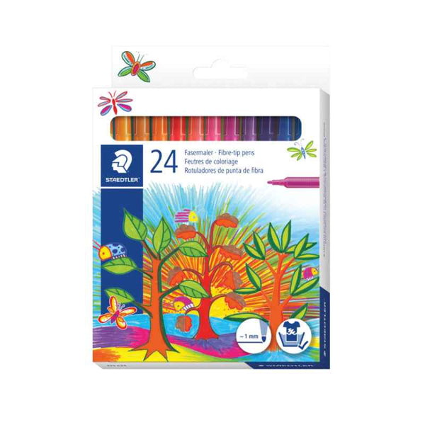 Staedtler Fiber tip Pen Cardboard Set of 24 Colors ST-325-C24