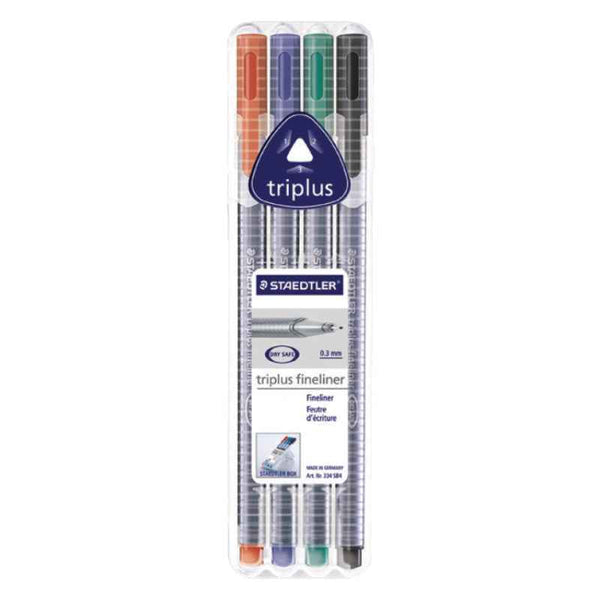 Staedtler Triplus fineline Pen Set of 4 Colors 0.3mm ST-334-SB04