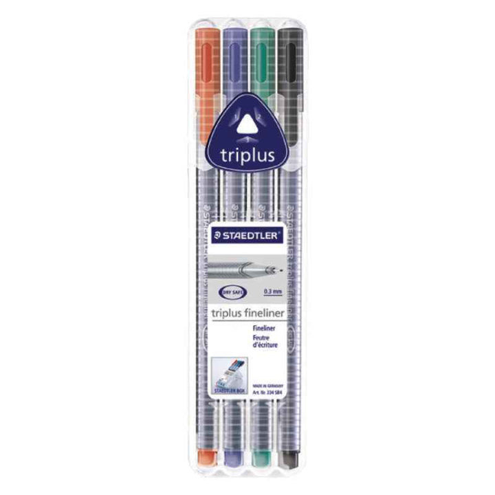 Staedtler Triplus fineline Pen Set of 4 Colors 0.3mm ST-334-SB04