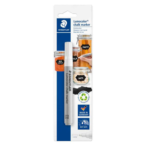 Staedtler Lumocolor Chalk Marker 2.4 mm Bls ST-344-0BK