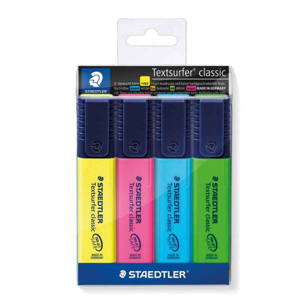 Staedtler Textsurfer Highlighter Wlt Set of 4 Colors ST-364-WP04-OE