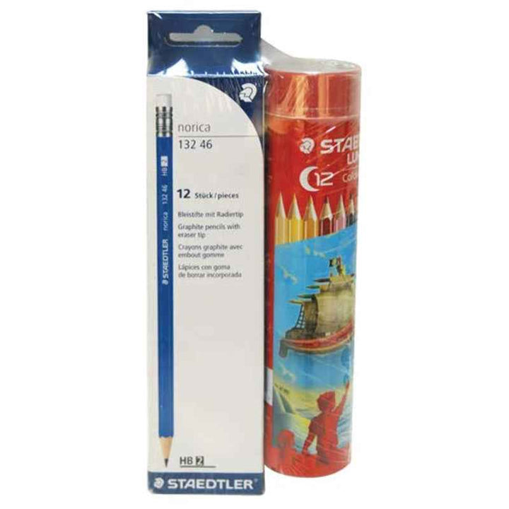 Staedtler Norica Pencils 2 Box and Luna Coloured Pencil 12 pcs STP-PACK-263