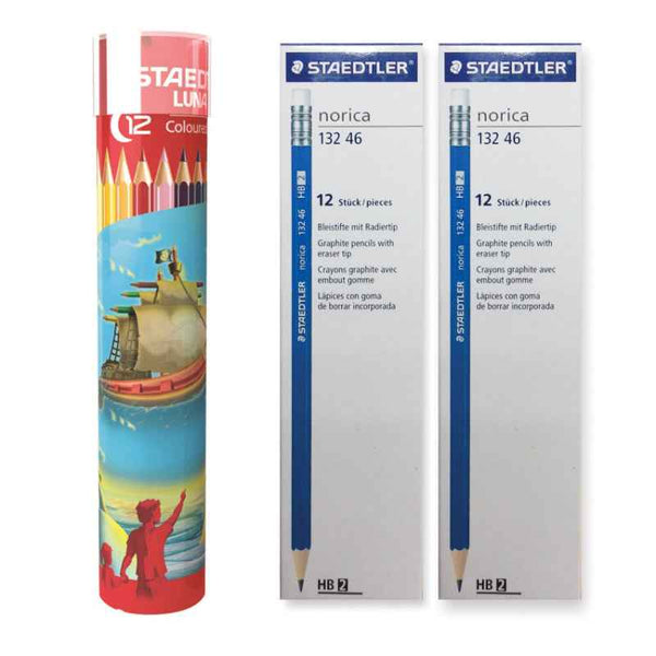 Staedtler Norica Pencils 2 Box and Luna Coloured Pencil 12 pcs STP-PACK-263