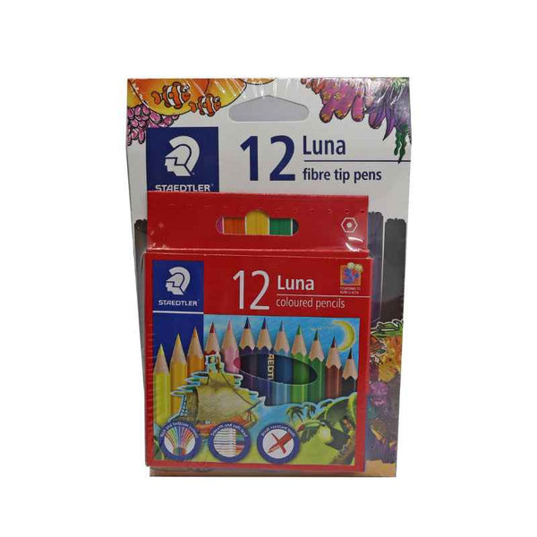 Staedtler 12 Color Pencil and 12 Colors Fibertip pen STP-PACK-421