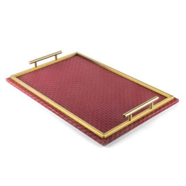 Otantik Serving Tray from Ratan Red 50.6 x 33.6 cm SUZ1029