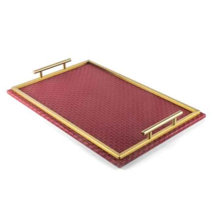 Otantik Serving Tray from Ratan Red 50.6 x 33.6 cm SUZ1029