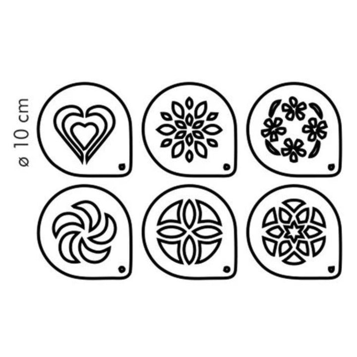 Tescoma Cappuccino stencils myDRINK 6 pcs 10 cm - Salman Stores