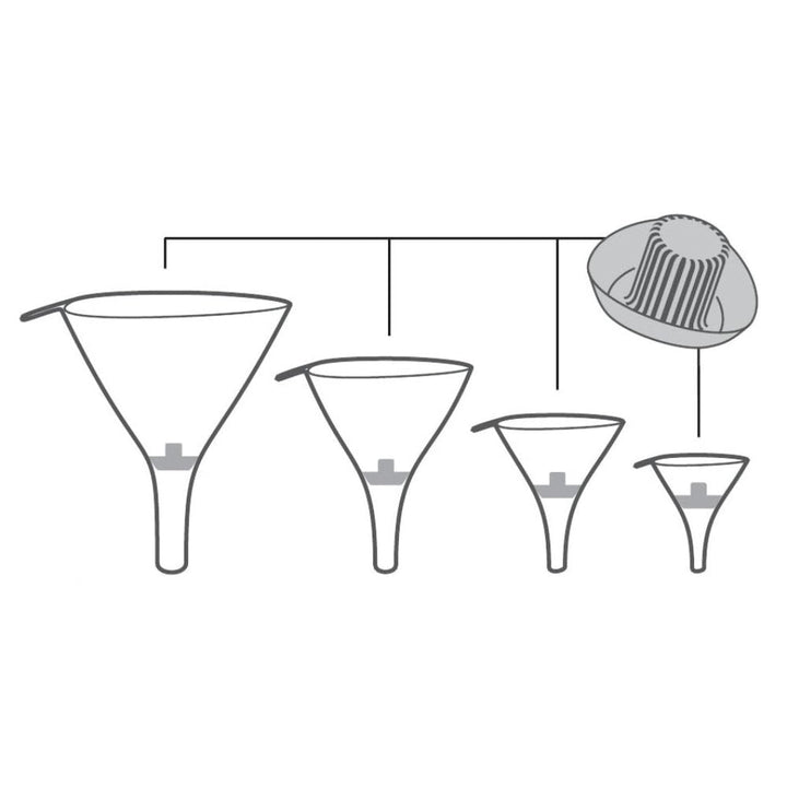 Tescoma Plastic Funnel with filter PRESTO 4 pcs Set - Salman Stores