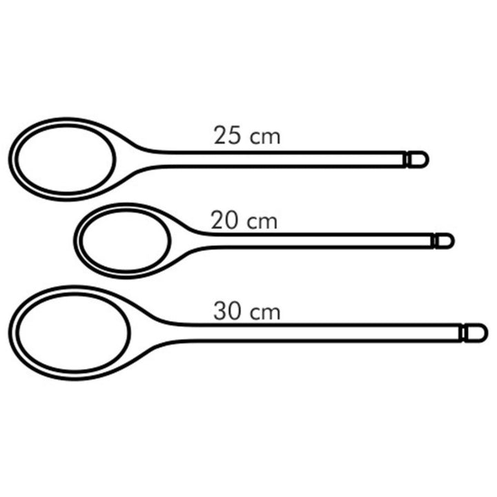 Tescoma Oval Stirring Spoons Woody 3 pcs Set 20, 25, 30 cm TES637414 - Salman Stores