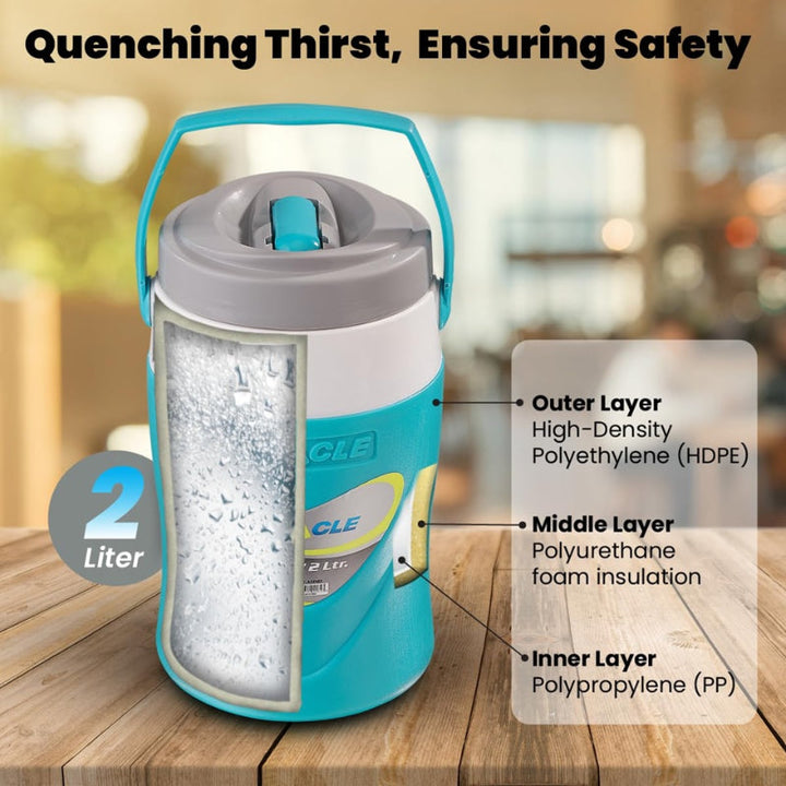Pinnacle Platino Insulated Water Cooler 2 Litre Blue TPX2074 - Salman Stores