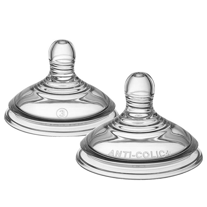 Tommee Tippee Advanced Anti-Colic Teats Fast Flow x2 - Clear TT422582 - Salman Stores