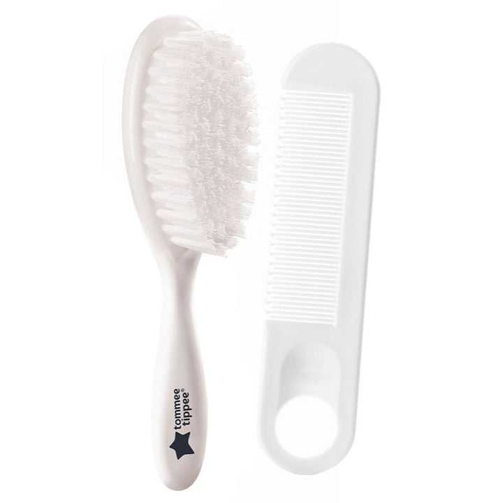 Tommee Tippee Essentials Baby Brush and Comb 2 pcs Set White TT43309910 - Salman Stores
