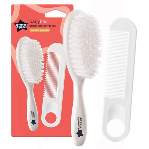 Tommee Tippee Essentials Baby Brush and Comb 2 pcs Set White TT43309910 - Salman Stores