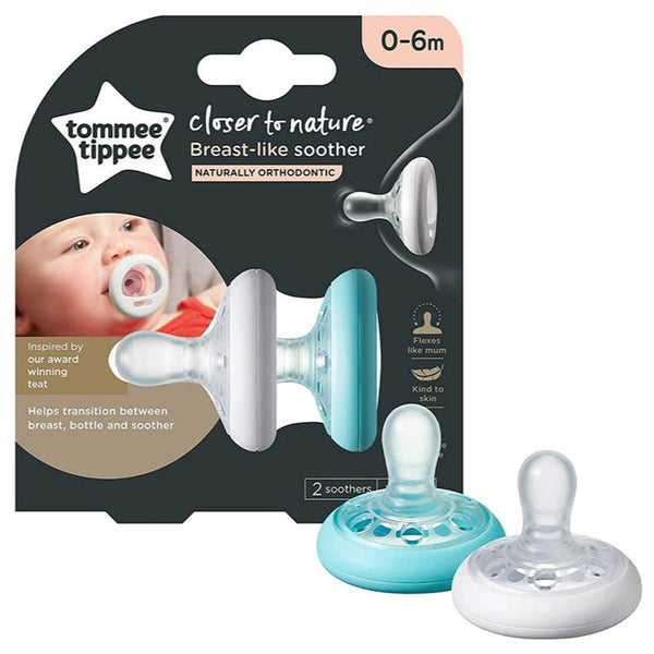 Tommee Tippee Breast Like Soother 0-6 Months 2 pcs Set TT43344005 - Salman Stores