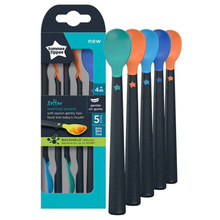 Tommee Tippee Softee Weaning Spoon 4M+ 5 pcs Set TT447196 - Salman Stores