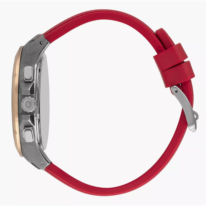 Quantum Men Red Silicone Analog Black Dial Watch TTG1003068 - Salman Stores