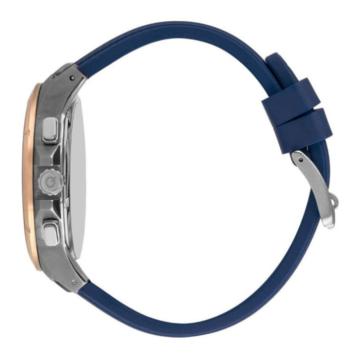 Quantum Men Blue Silicone Analog Grey Dial Watch TTG1003069 - Salman Stores